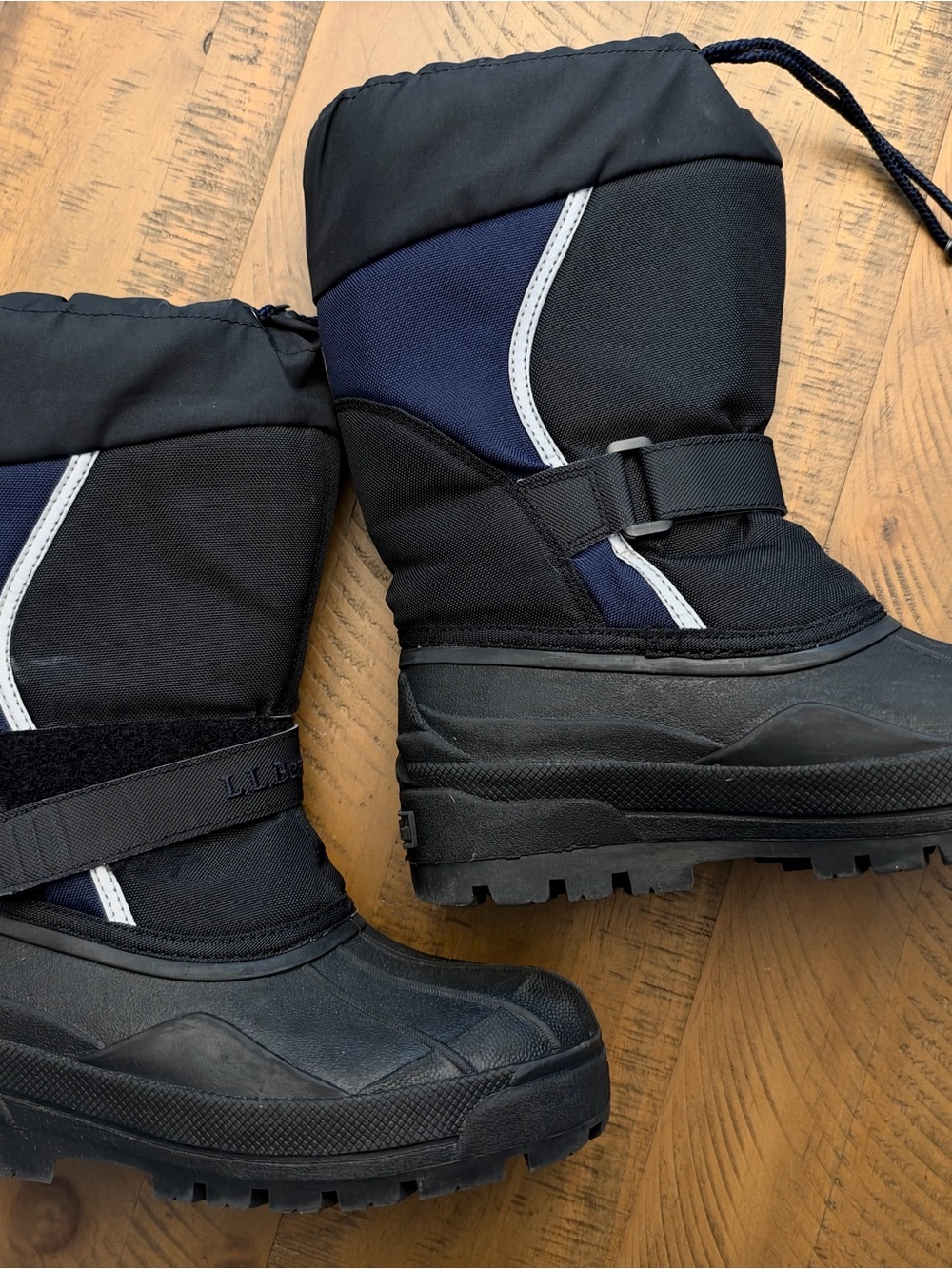 Kids LL Bean Winter Snow Boots - Black & Navy